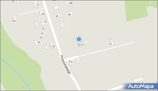 Wąbrzeźno, Pruszyńskiego, gen., 47, mapa Wąbrzeźno