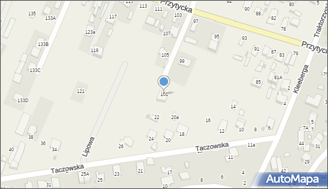 Wacyn, Przytycka, 101, mapa Wacyn