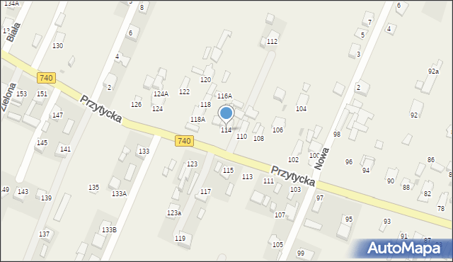 Wacyn, Przytycka, 114, mapa Wacyn