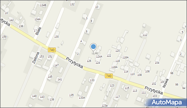 Wacyn, Przytycka, 126A, mapa Wacyn