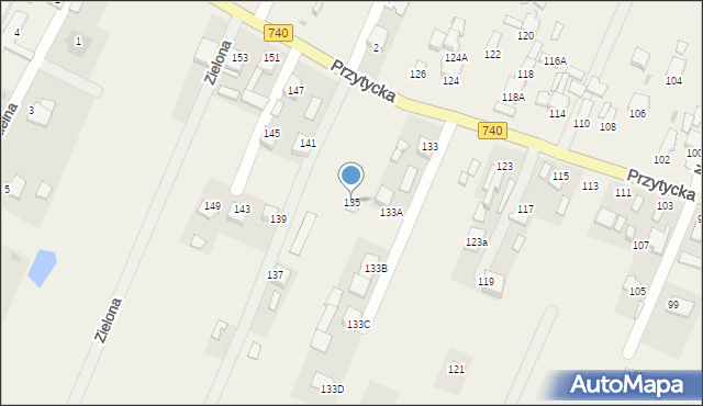 Wacyn, Przytycka, 135, mapa Wacyn