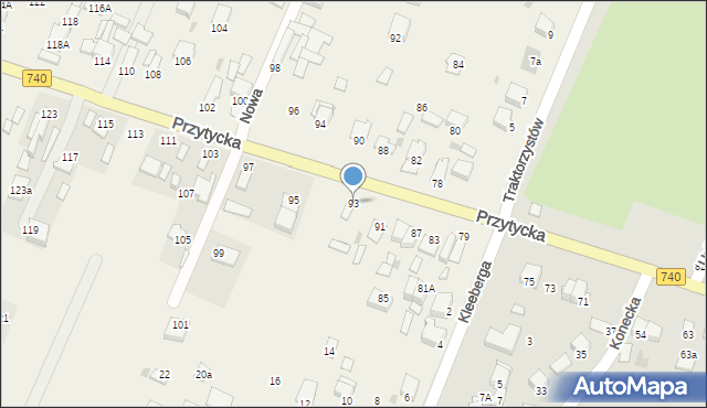 Wacyn, Przytycka, 93, mapa Wacyn