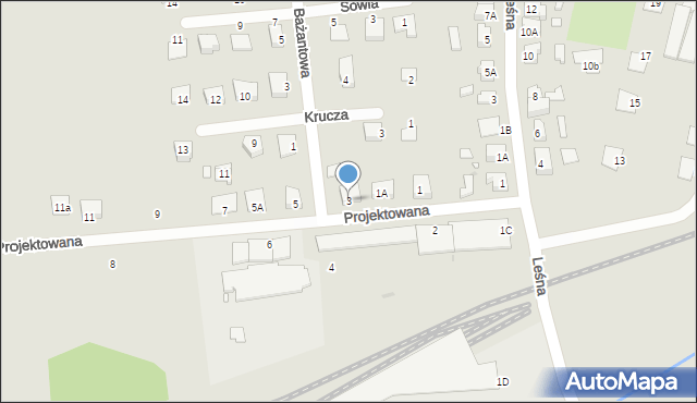 Wągrowiec, Projektowana, 3, mapa Wągrowiec