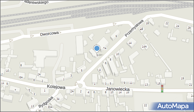 Wągrowiec, Przemysłowa, 7, mapa Wągrowiec