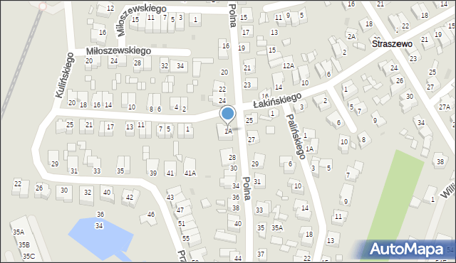 Wągrowiec, Przybyszewskiego Stanisława, 1A, mapa Wągrowiec