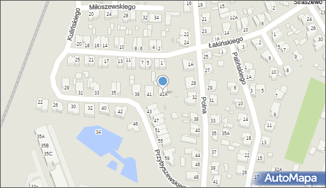 Wągrowiec, Przybyszewskiego Stanisława, 41A, mapa Wągrowiec
