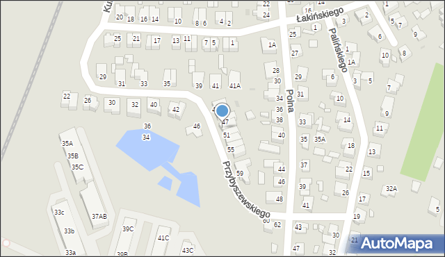 Wągrowiec, Przybyszewskiego Stanisława, 49, mapa Wągrowiec