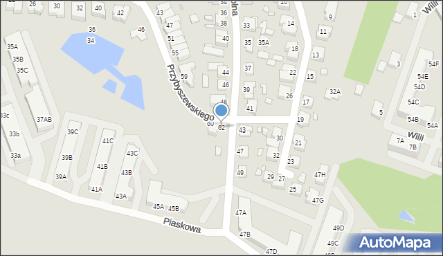 Wągrowiec, Przybyszewskiego Stanisława, 62, mapa Wągrowiec