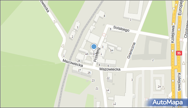 Wałbrzych, Przebieg, 4, mapa Wałbrzycha