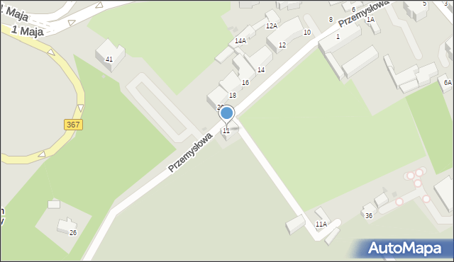 Wałbrzych, Przemysłowa, 11, mapa Wałbrzycha