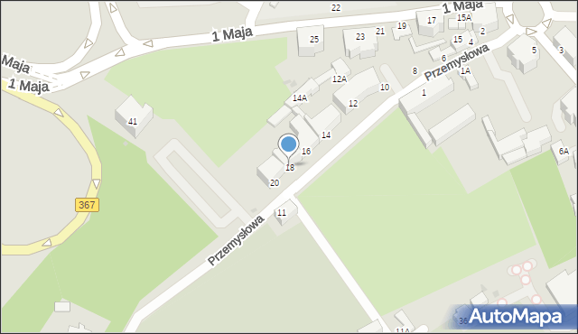 Wałbrzych, Przemysłowa, 18, mapa Wałbrzycha