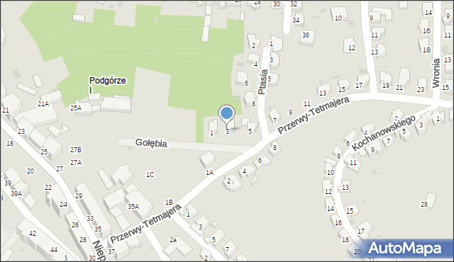 Wałbrzych, Przerwy-Tetmajera Kazimierza, 3, mapa Wałbrzycha