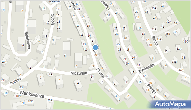 Wałbrzych, Prosta, 10, mapa Wałbrzycha