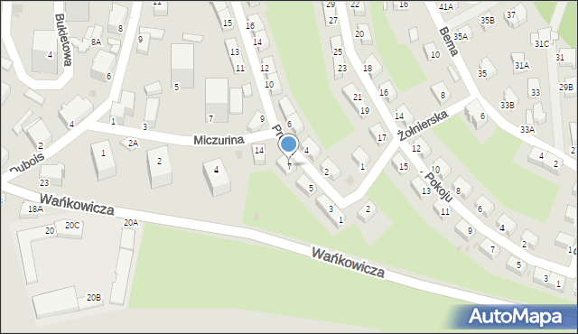 Wałbrzych, Prosta, 7, mapa Wałbrzycha