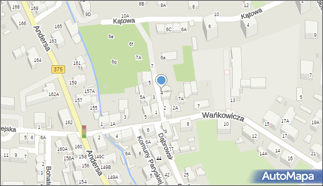 Wałbrzych, Przyjaciół Żołnierza, 4, mapa Wałbrzycha