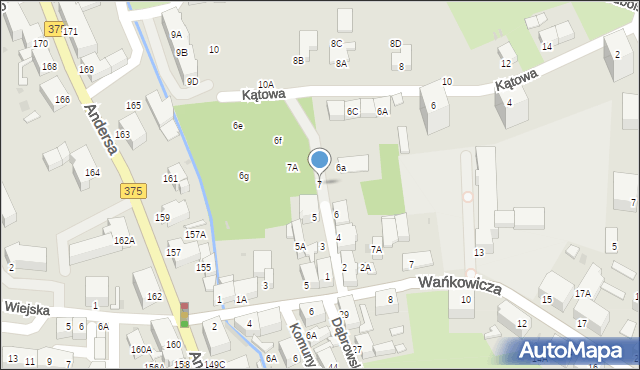 Wałbrzych, Przyjaciół Żołnierza, 7, mapa Wałbrzycha