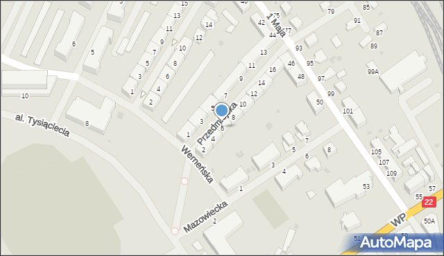 Wałcz, Przedmiejska, 6, mapa Wałcz