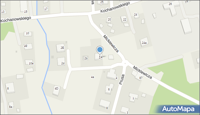 Wałdowo Szlacheckie, Prusa Bolesława, 2A, mapa Wałdowo Szlacheckie