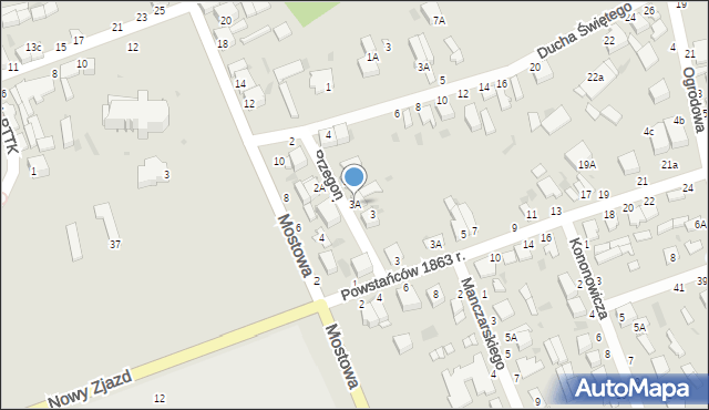 Warka, Przegon, 3A, mapa Warka