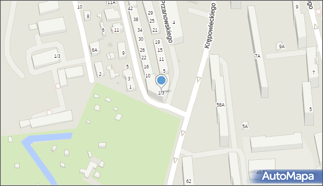 Warszawa, Przanowskiego Władysława, 1/3, mapa Warszawy