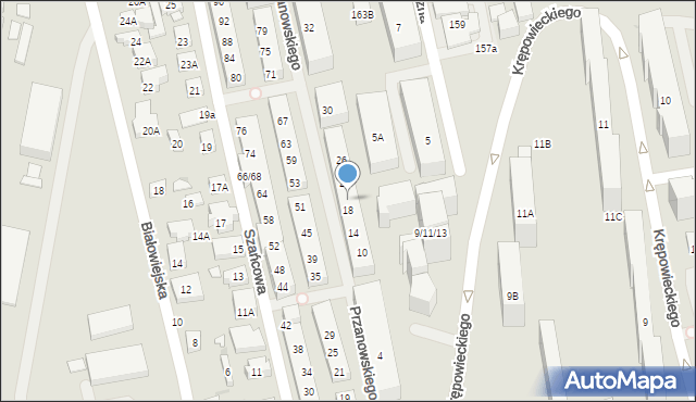 Warszawa, Przanowskiego Władysława, 20, mapa Warszawy