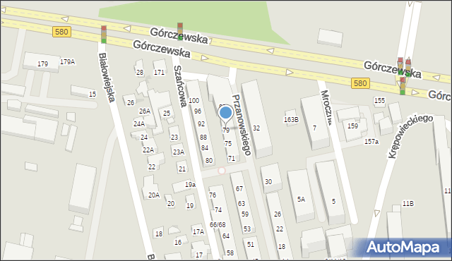 Warszawa, Przanowskiego Władysława, 79, mapa Warszawy