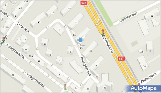 Warszawa, Pruszyńskiego Ksawerego, 6, mapa Warszawy