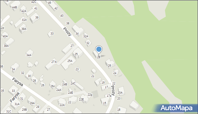 Warszawa, Prozy, 28, mapa Warszawy