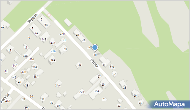 Warszawa, Prozy, 38, mapa Warszawy