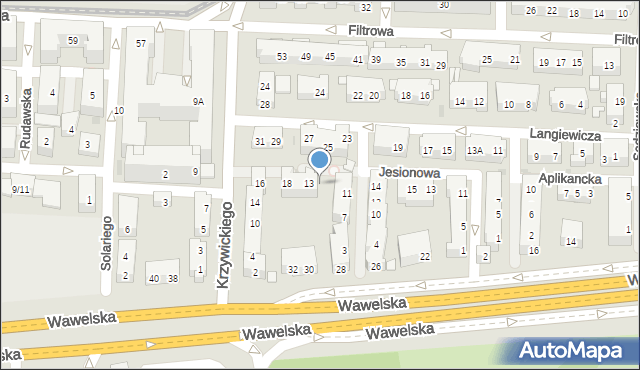 Warszawa, Prezydencka, 15, mapa Warszawy