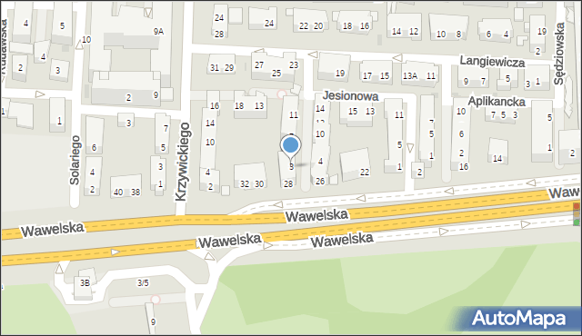 Warszawa, Prezydencka, 3, mapa Warszawy