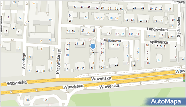Warszawa, Prezydencka, 7, mapa Warszawy