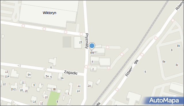 Warszawa, Pryzmaty, 6/8, mapa Warszawy