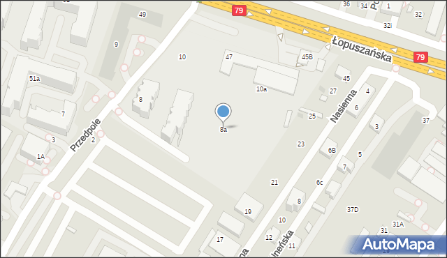 Warszawa, Przedpole, 8a, mapa Warszawy