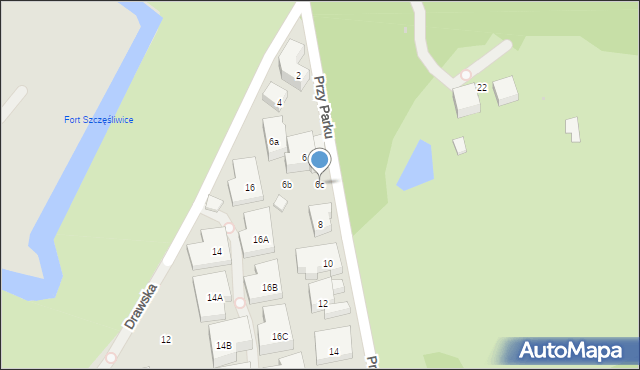 Warszawa, Przy Parku, 6c, mapa Warszawy