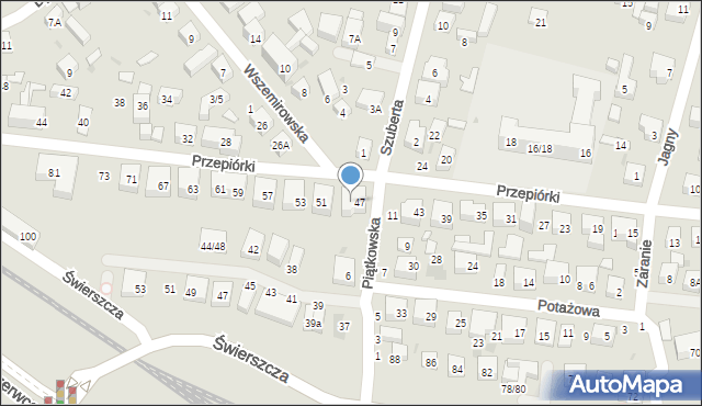 Warszawa, Przepiórki, 49, mapa Warszawy