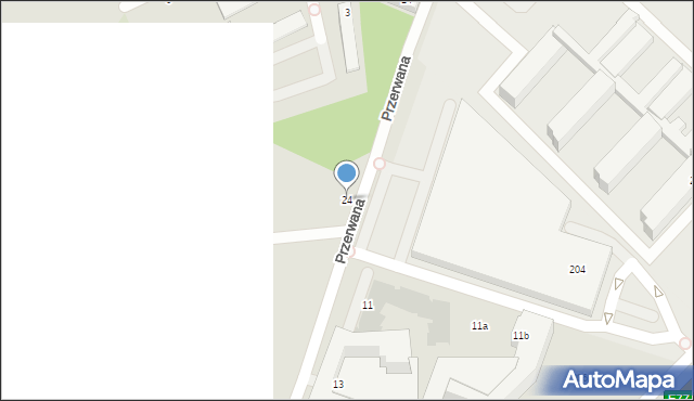 Warszawa, Przerwana, 24, mapa Warszawy