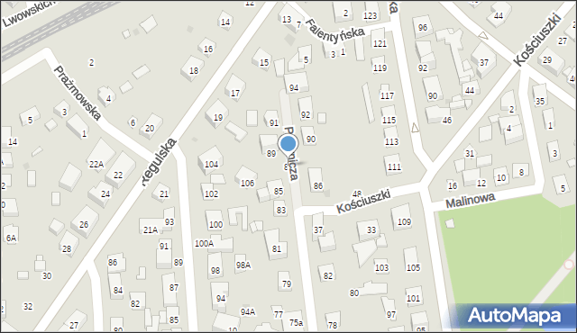 Warszawa, Prawnicza, 87, mapa Warszawy