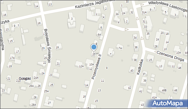 Warszawa, Przemysława II, 10, mapa Warszawy