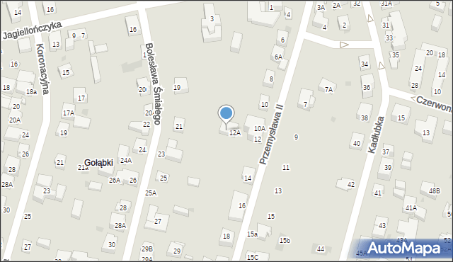 Warszawa, Przemysława II, 12B, mapa Warszawy