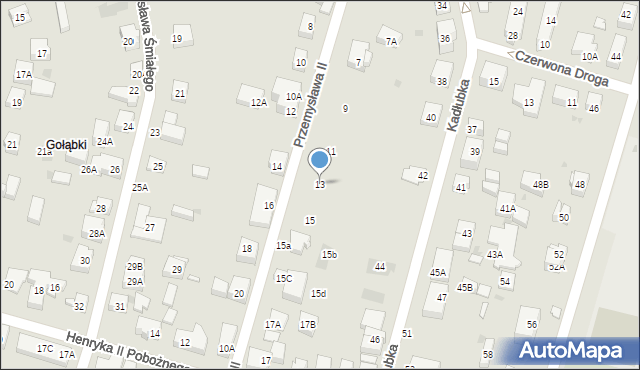 Warszawa, Przemysława II, 13, mapa Warszawy
