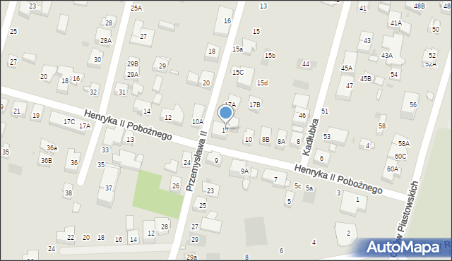 Warszawa, Przemysława II, 17, mapa Warszawy