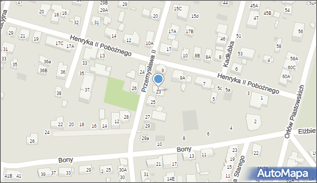 Warszawa, Przemysława II, 23, mapa Warszawy