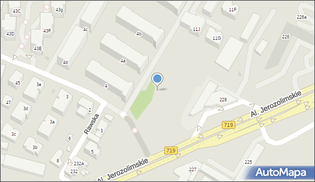 Warszawa, Prystora Aleksandra, 2a, mapa Warszawy