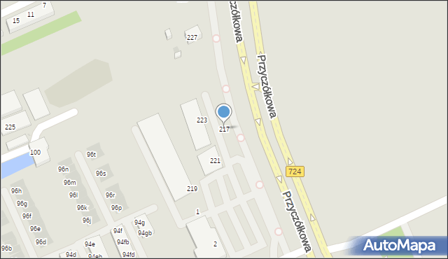 Warszawa, Przyczółkowa, 217, mapa Warszawy