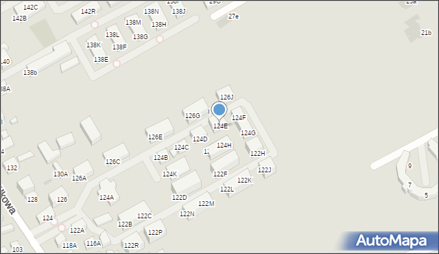 Warszawa, Przyczółkowa, 124E, mapa Warszawy