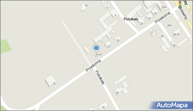 Warszawa, Przekorna, 21, mapa Warszawy