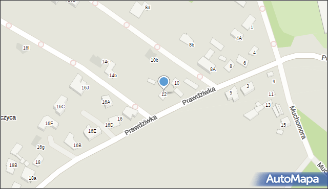 Warszawa, Prawdziwka, 12, mapa Warszawy