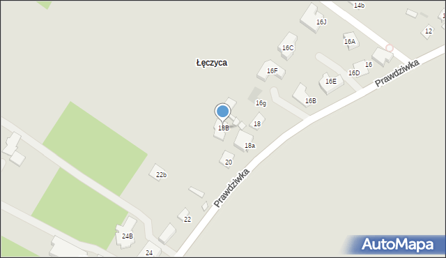 Warszawa, Prawdziwka, 18B, mapa Warszawy