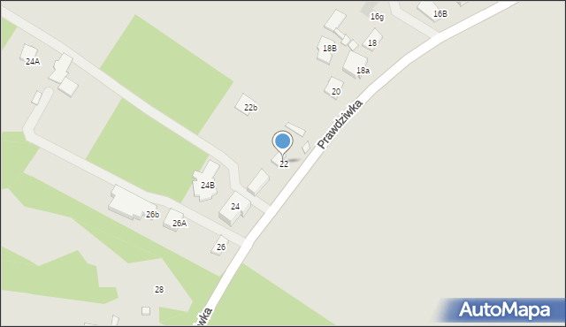 Warszawa, Prawdziwka, 22, mapa Warszawy